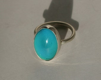 Handmade Sterling Silver Smooth Bezel Mood Ring