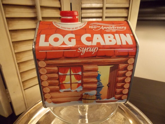 Vintage LOG CABIN Syrup TIN Collectible Tins 100th