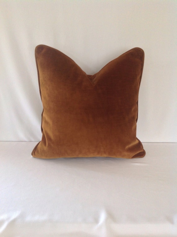 Dark Rust Velvet Pillow Cover by FeniasHomeDecor on Etsy