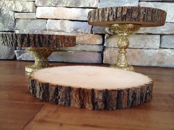 Rustic Wood Wedding Cake Stand 9