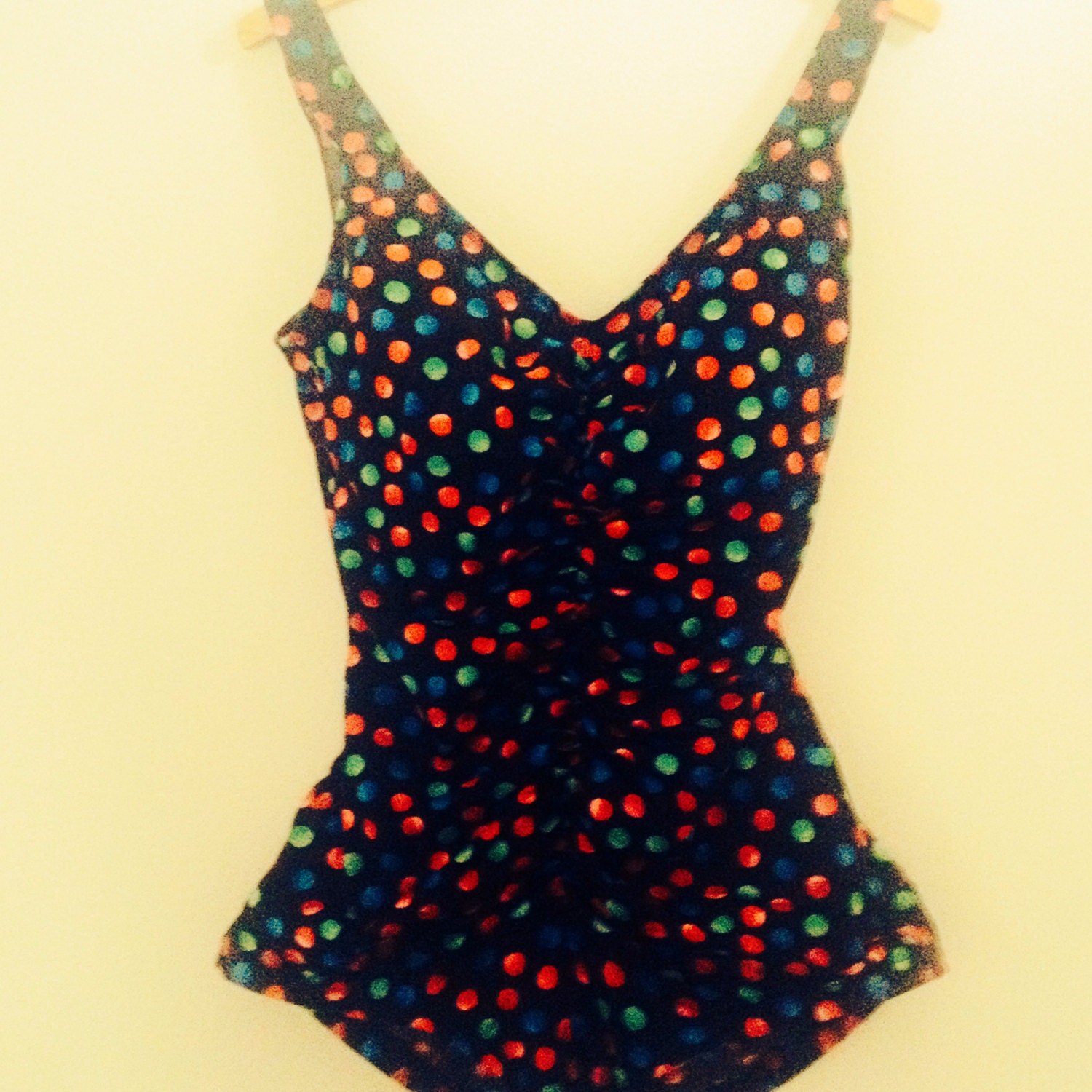 Vintage Pin-Up Swimsuit 80 does 50s Allure Slim suit plus size