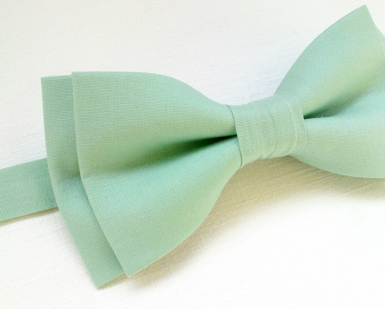 Men's mint green bow tie handmade pastel mint by KristineBridal