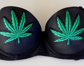 Marijuana Weed Leaf Cannabis Bra