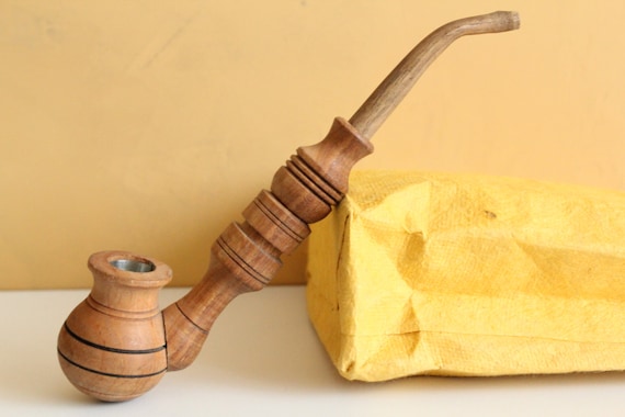 Vintage Wooden Smoking Pipes 16'' Long Handle Gandalf Tobacco Pipe In - Foto 7