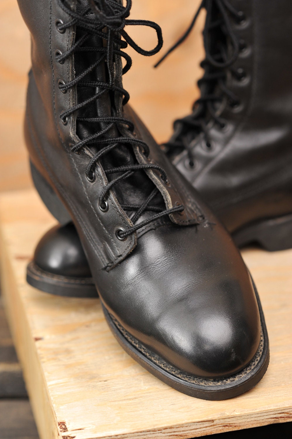 Vintage Addison Military Jump Boots Size 6 Steel Toe Men Women