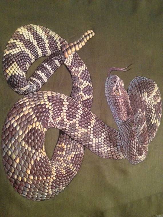 Fabric Snake Fabric Rattlesnake Fabric Quilt Block