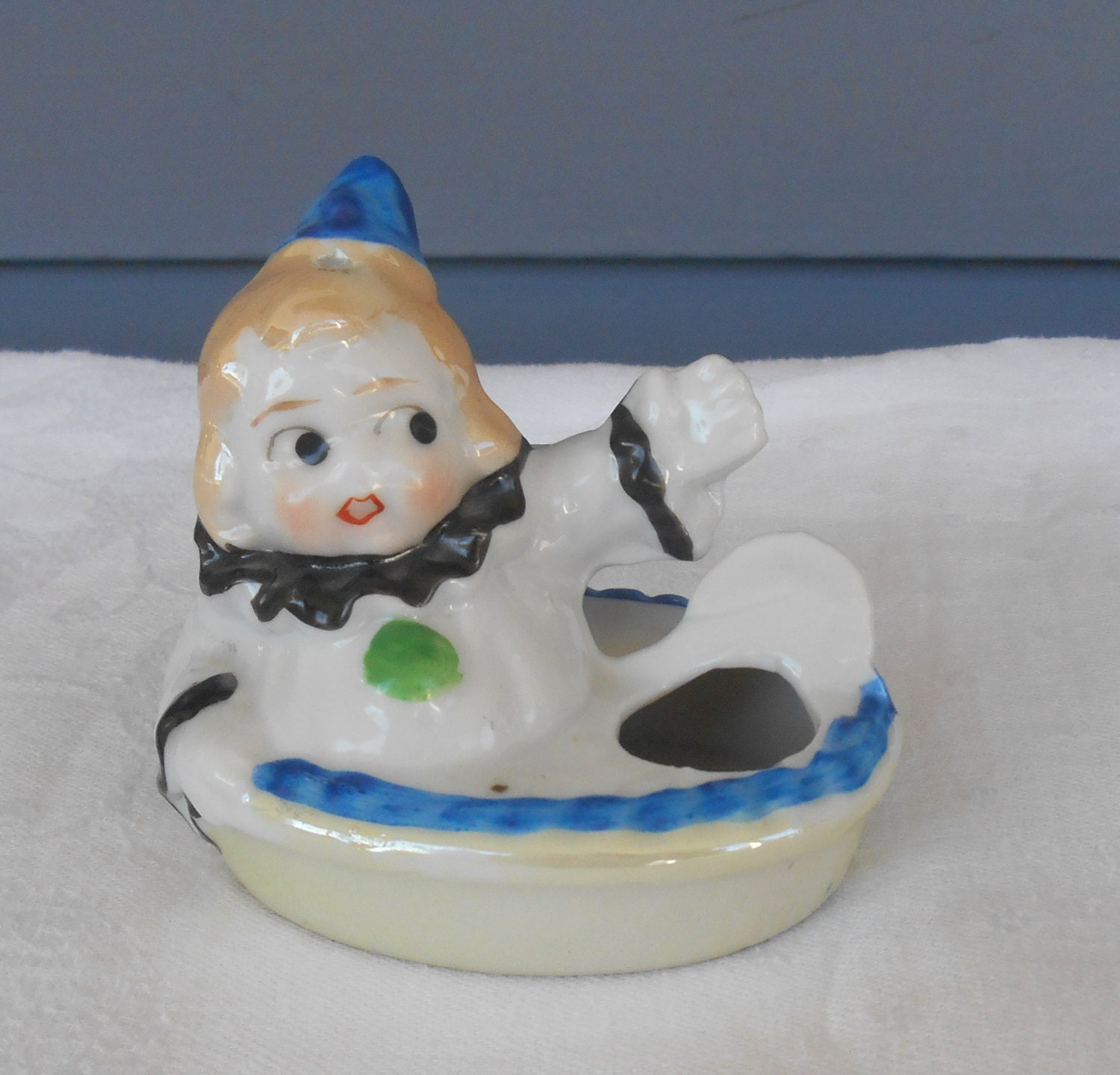 Vintage Pin Cushion Made in Japan Clown by TollethHouseVintage