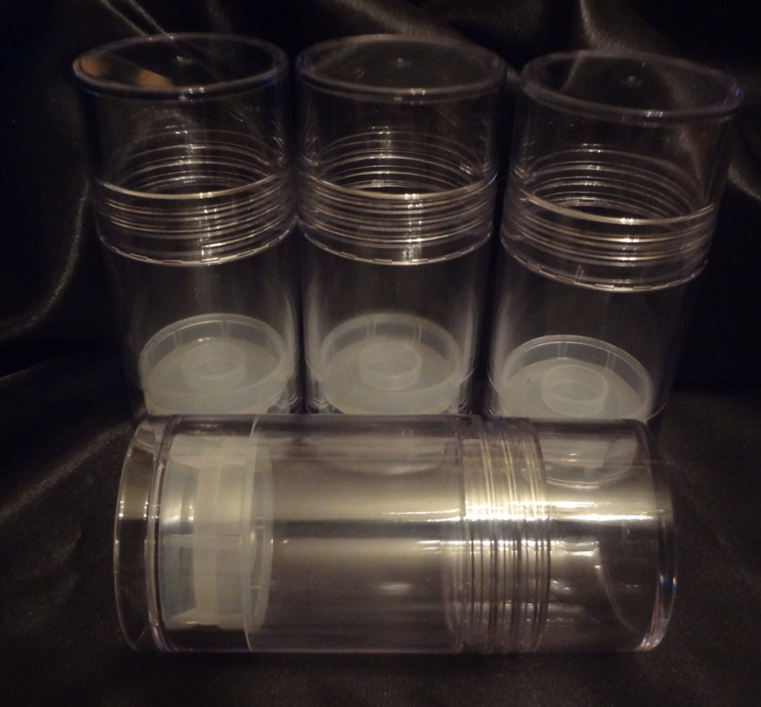 1 oz PushUp Lotion Bar Tubes Clear Cylinder Round by ScentualBath