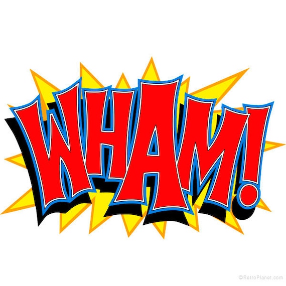 Wham Comic Book Sound Cut Out Wall Decal 44306
