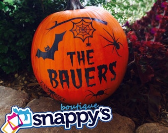 Personalized Halloween Pumpkin Decals - Custom Pumpkin Decals