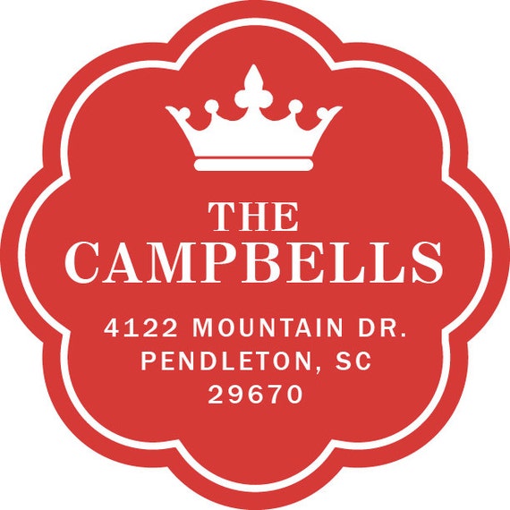 100 Round Vinyl Address Labels 2 inch round Stickers