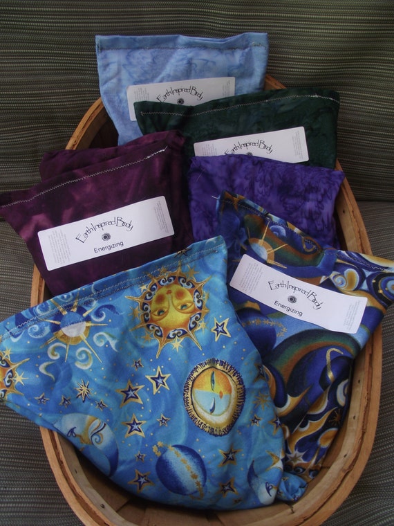 Rice Bags infused with essential oil blends by EarthInspiredCrafts
