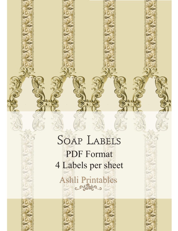 Items similar to Printable Vintage Soap Labels PDF Editable Labels on Etsy