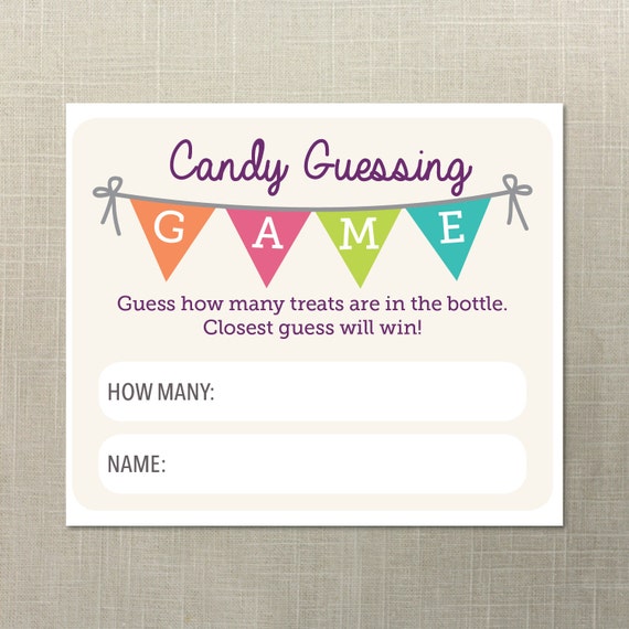 Instant Download Baby Shower Candy by CreativeUnionDesign on Etsy