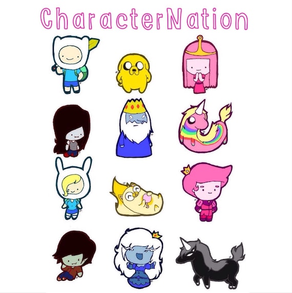 ADVENTURE TIME Stickers 18 Characters Fan-art Fun Stickers