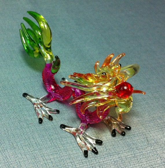 small glass dragon figurines