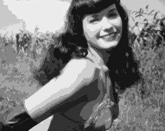 Popular items for Bettie Page Art on Etsy