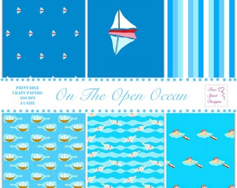 Items similar to Handmade Scrapbook Card Supply Embellishment Fish Tropical Blue Black Yellow ...