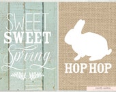 INSTANT DOWNLOAD Set of 2 - 4x6 Spring Printable, Easter Printable, Spring Sign, Easter Sign, Rustic Spring, Rustic Easter