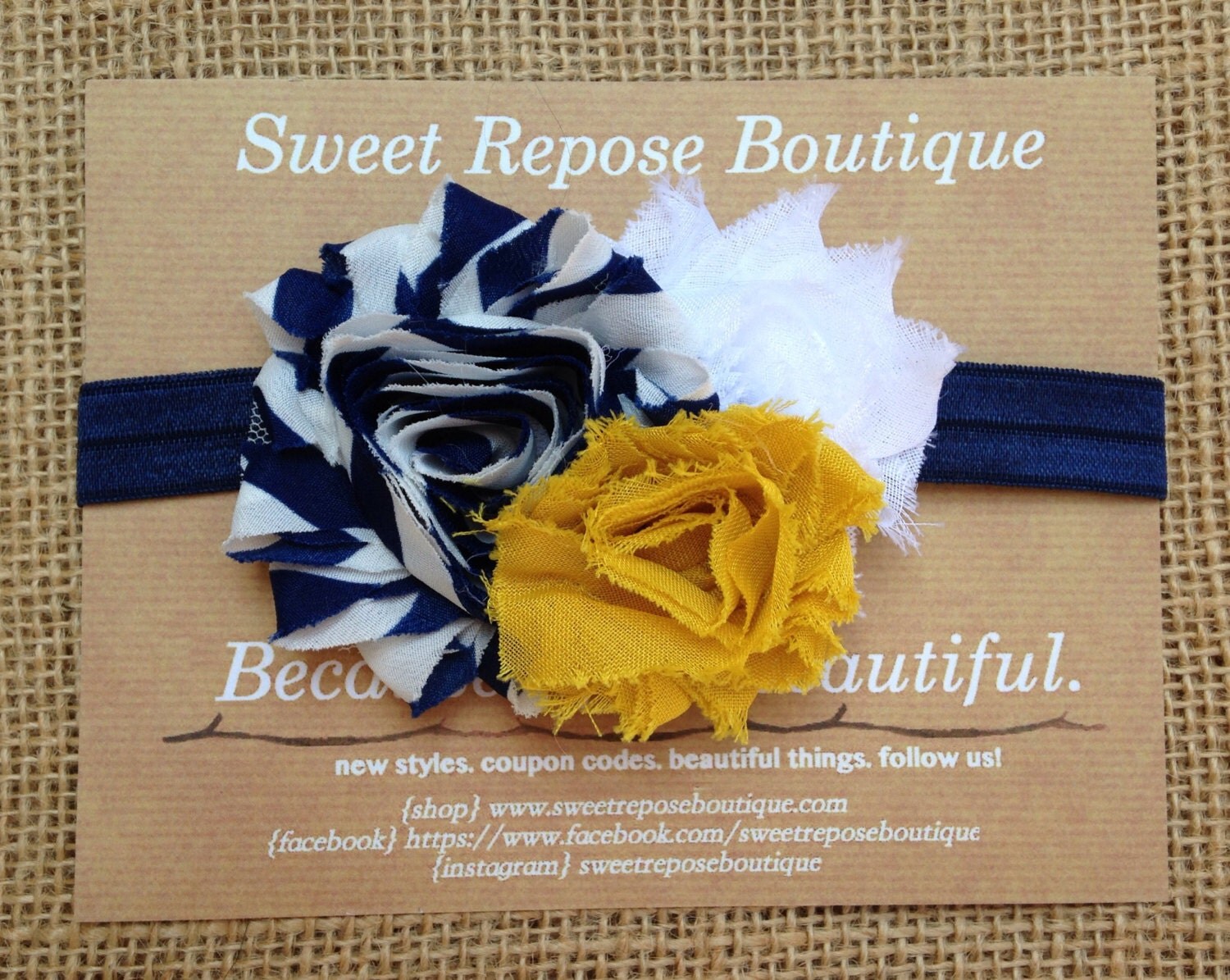 Mustard yellow and navy Baby headbands baby headband shabby