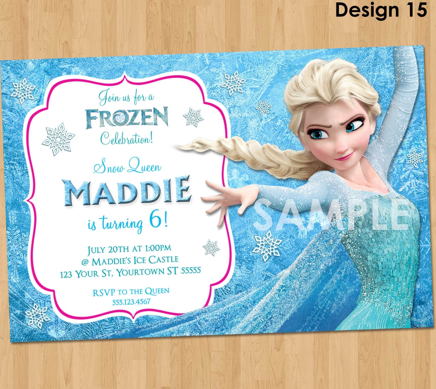 Elsa Frozen Birthday Invitations 8
