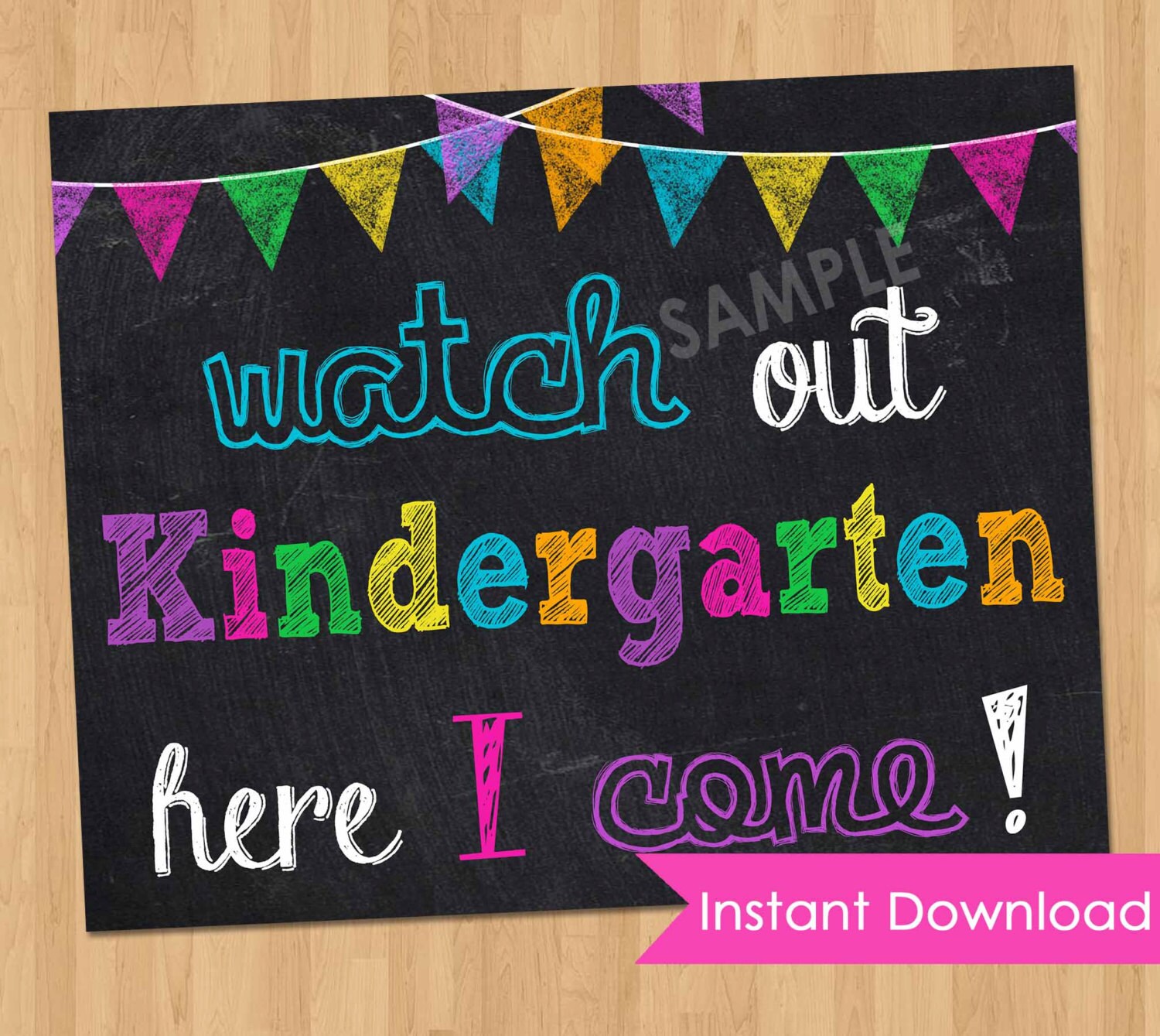 first day of kindergarten sign free