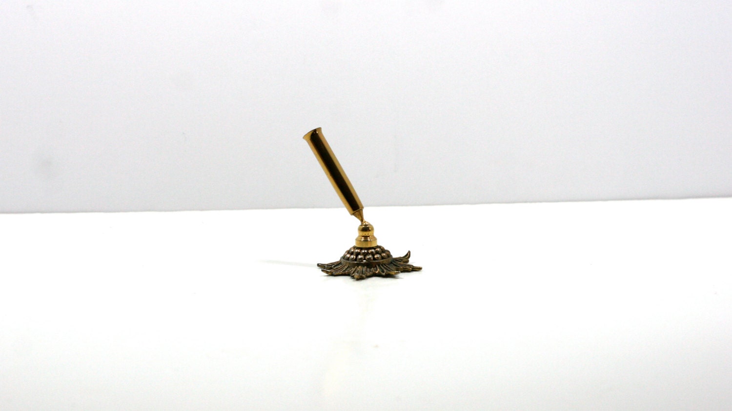 Vintage Solid Brass Pen Holder Bed & Breakfast Wedding