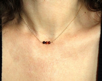 Delicate gold carnelian necklace, 14k gold fill necklace, Gold carnelian necklace, Delicate gold choker necklace, Minimalist necklace, Gifts