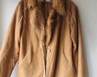 Vintage Faux Suede oversized Boyfriend Jacket