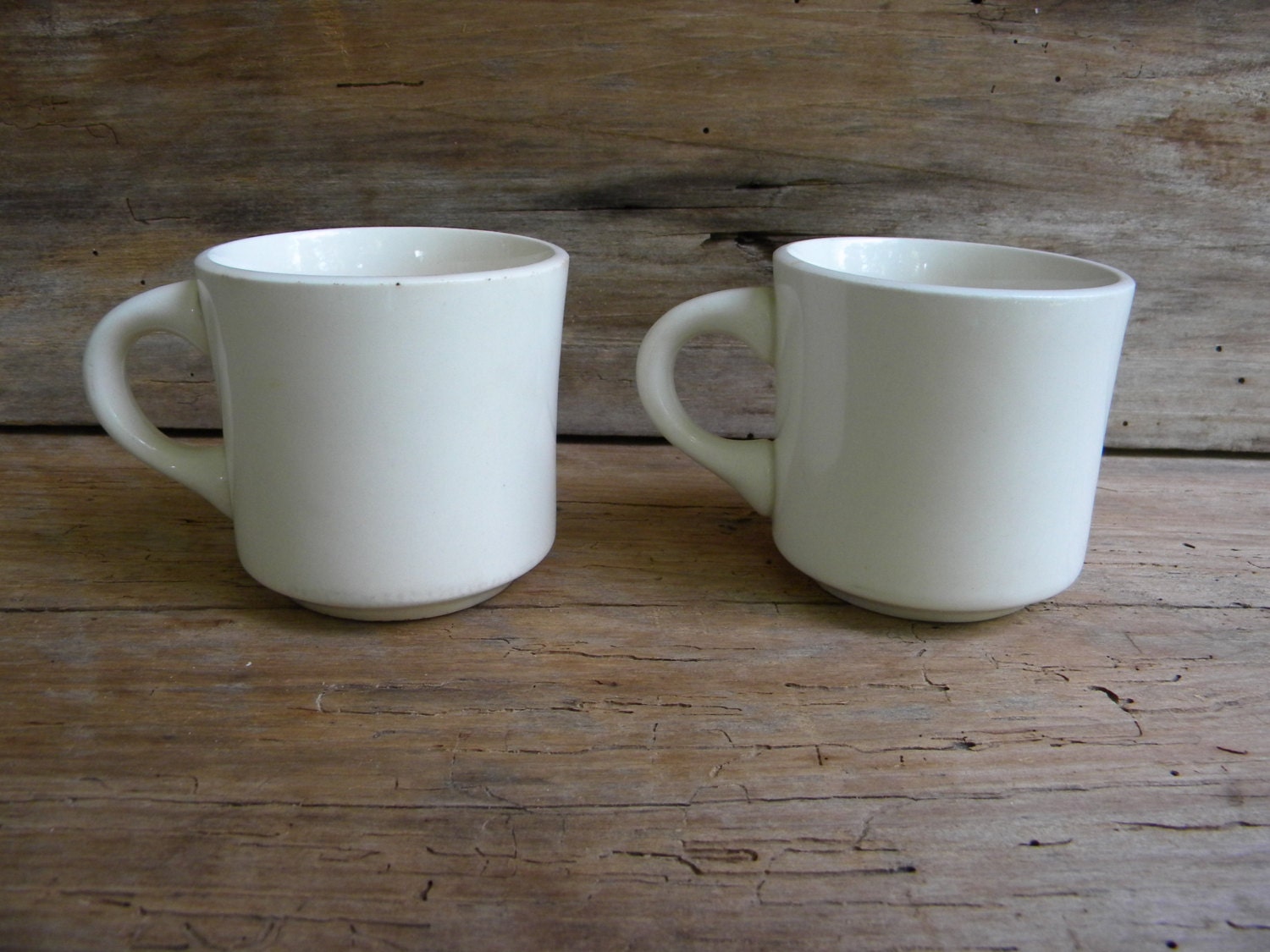 Vintage Cafe Coffee Mugs Set of Two Made in USA