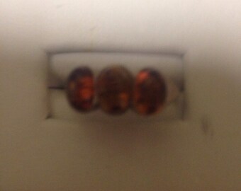 Beautiful Sterling Silver and Natural Amber Ring