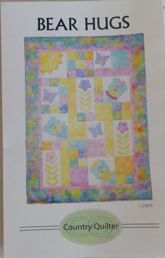 Pattern Bear Hugs Pattern Baby Quilt Pattern Applique