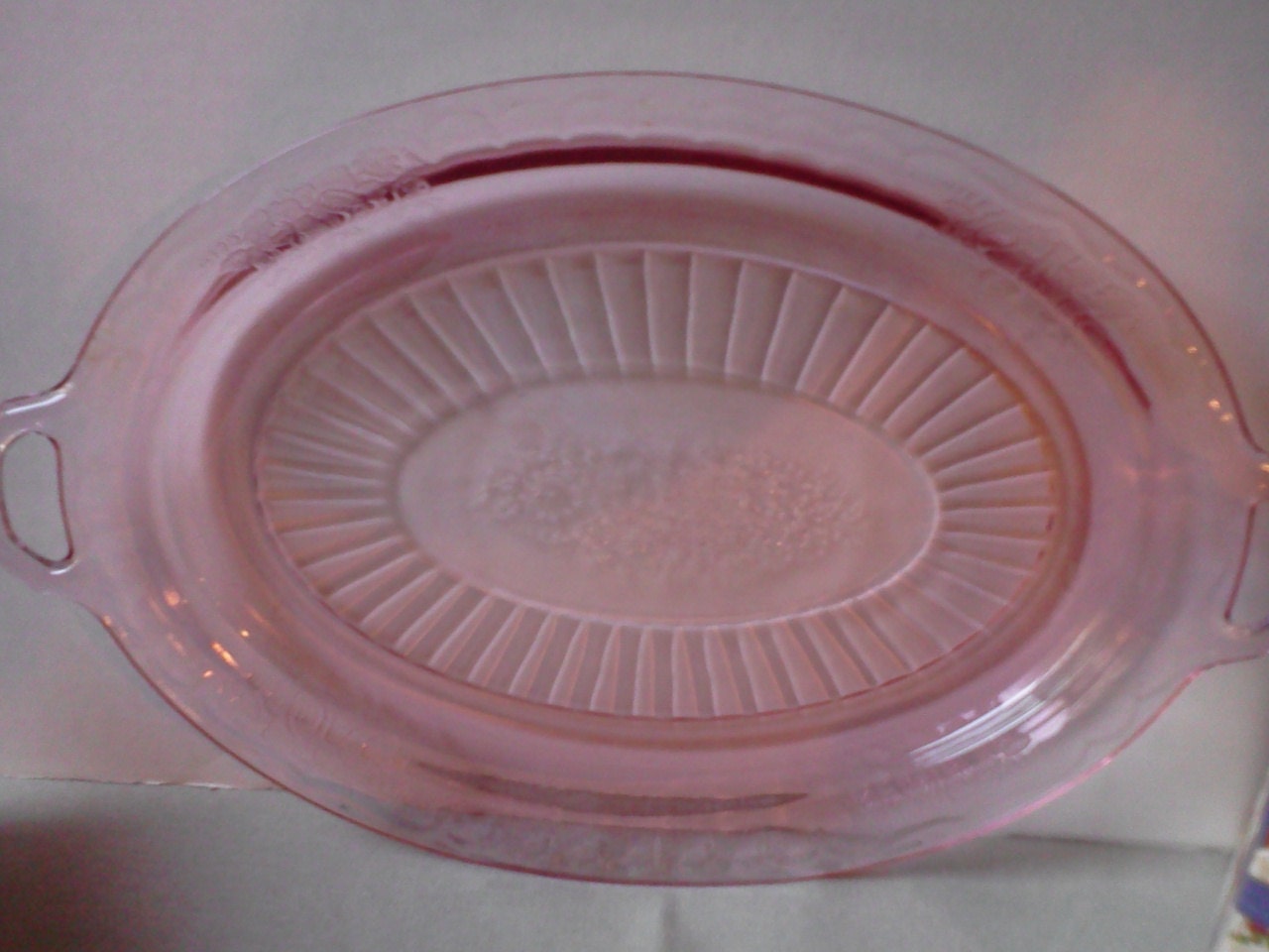 Anchor Hocking Vintage Pink Depression Glass Mayfair Serving