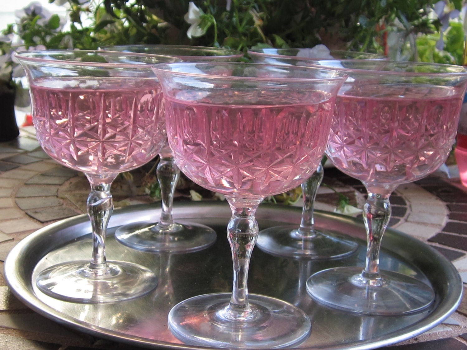 WEBB KINGSWINFORD set of 5 stemmed port wine glasses in the