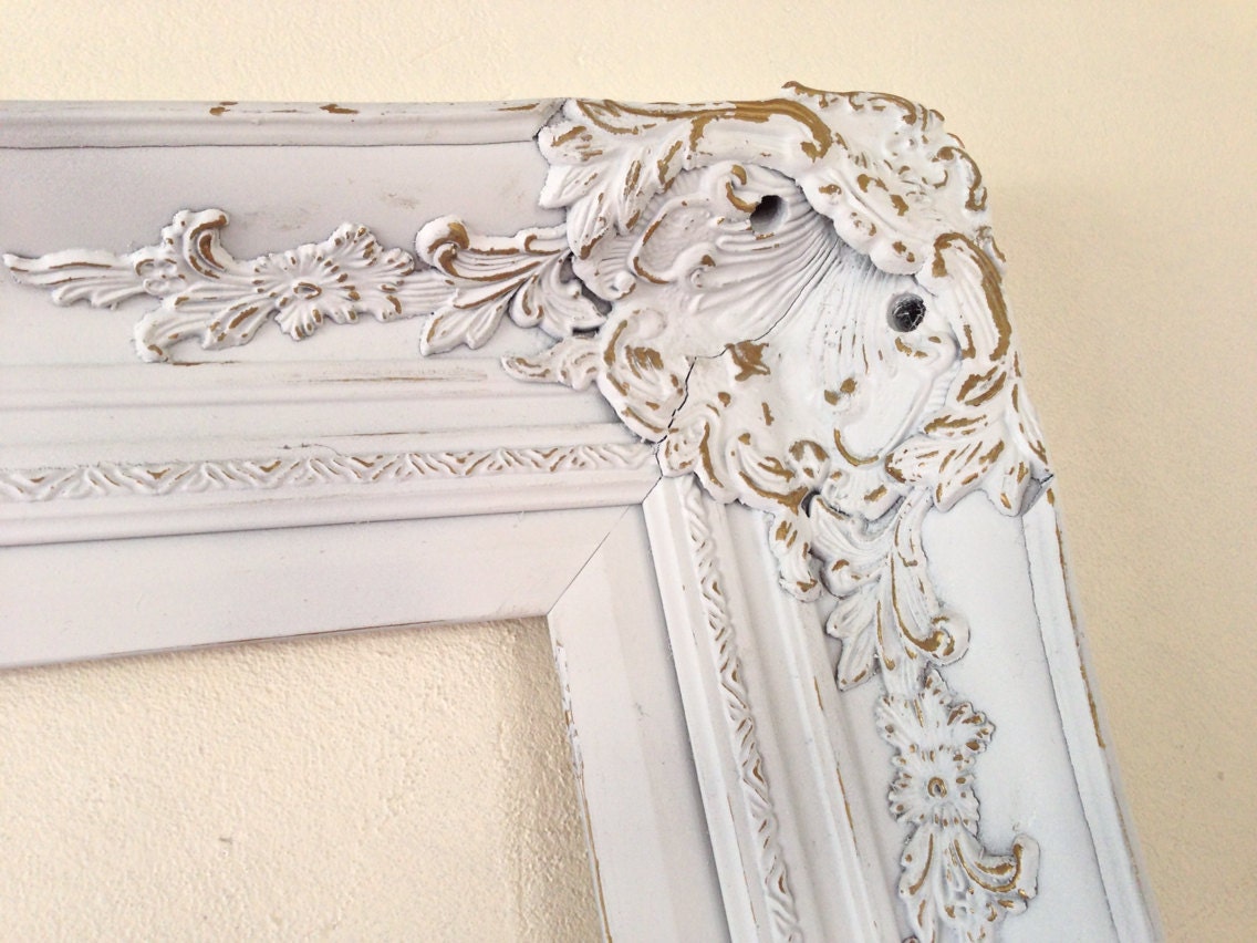 Extra large 37x31 shabby chic open frame vintage Wedding