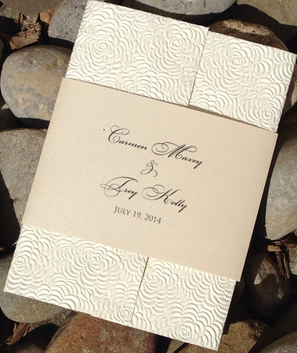 Embossed Wedding Invitation Embossed Bridal Shower Invitations