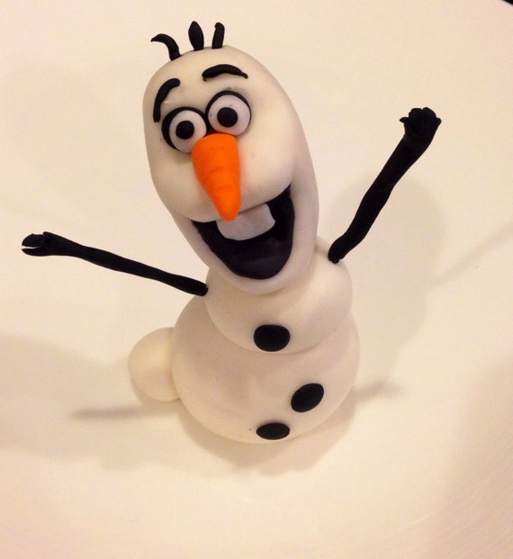 Olaf fondant cake topper