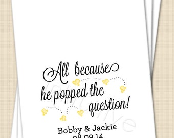 Wedding Favor Bags - Popcorn Love - Wedding Favor Bag, Wedding Popcorn ...