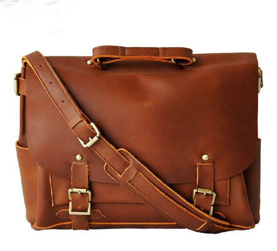 Men's Brown Real Leather Cowhide Bag Genuine by guatiantian