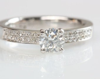 Solitaire diamond ring-Engagement ring-Solitaire ring-14K Yellow Gold Ring-0.70 ct diamond -Women Jewelry-Anniversary present-Promise ring