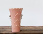 Vintage Fireking Pink Table Vase, Deco Vase, Small Light Pink Vase, Fire King Glass, Anchor Hocking