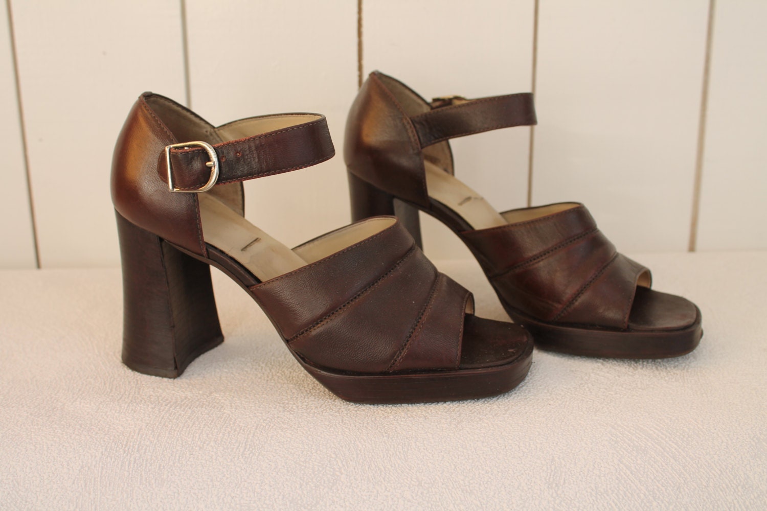 chunky 70s platform heels