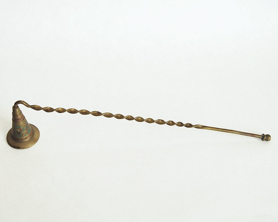 Vintage Brass Candle Snuffer Hand Made in India Ornate