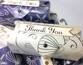 Thank You Treat Boxes blue and cream 8 pack