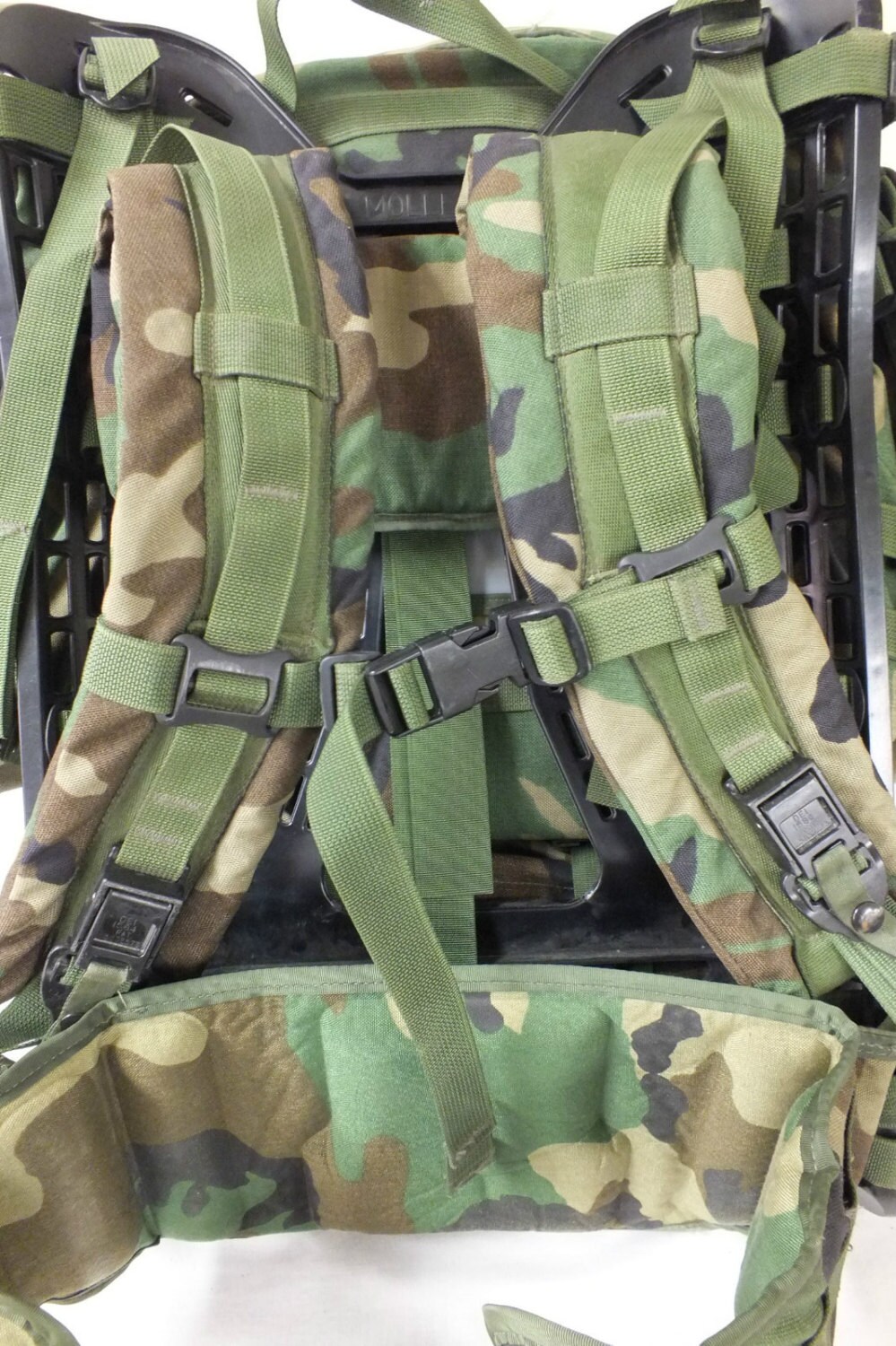 molle II rifleman rucksake backpack woodland complete set up
