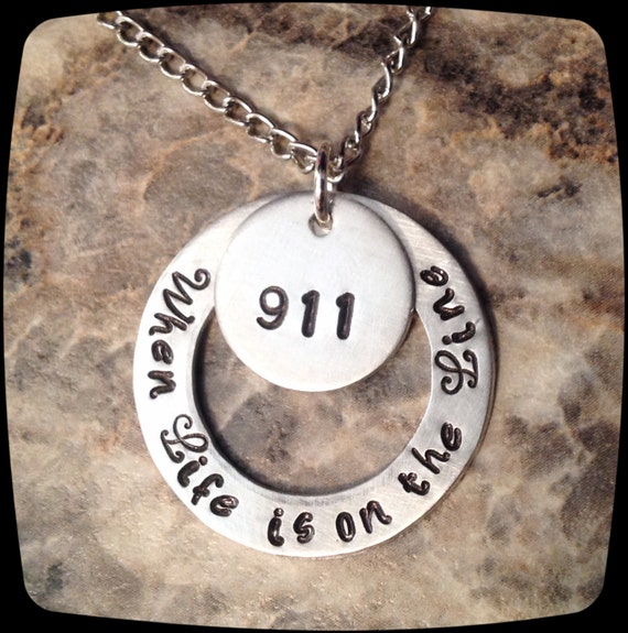 Items similar to 911 Dispatcher Necklace, 911 Operator, 911