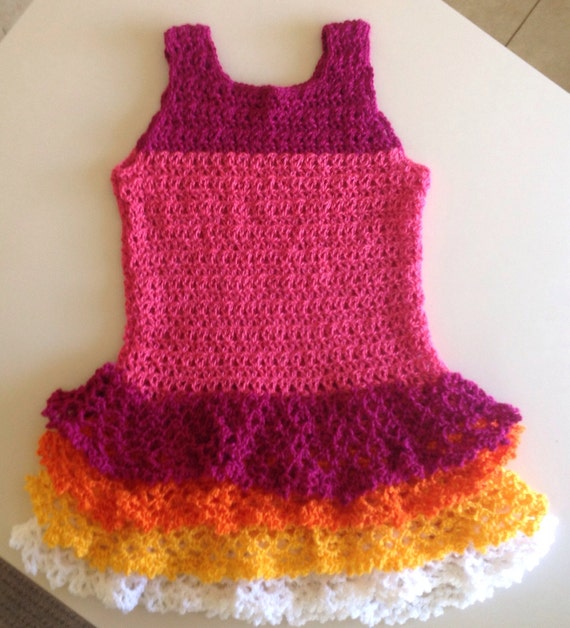 Ruffle Crochet Handmade Dress