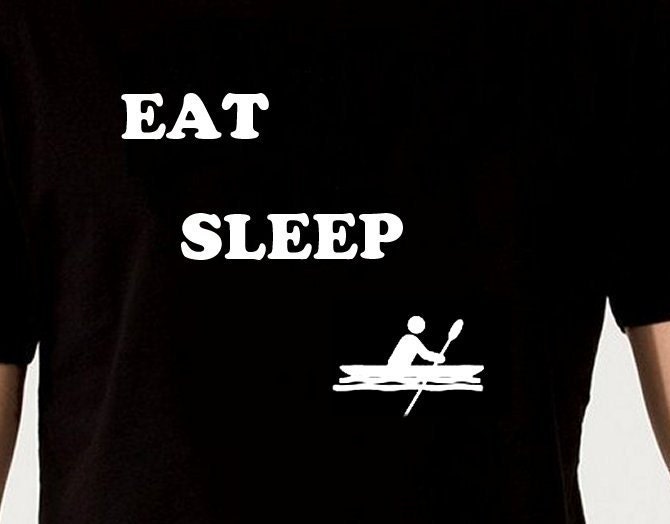 Funny Eat Sleep Canoeing Canoe Kayak Kayaking by DesignDepot123