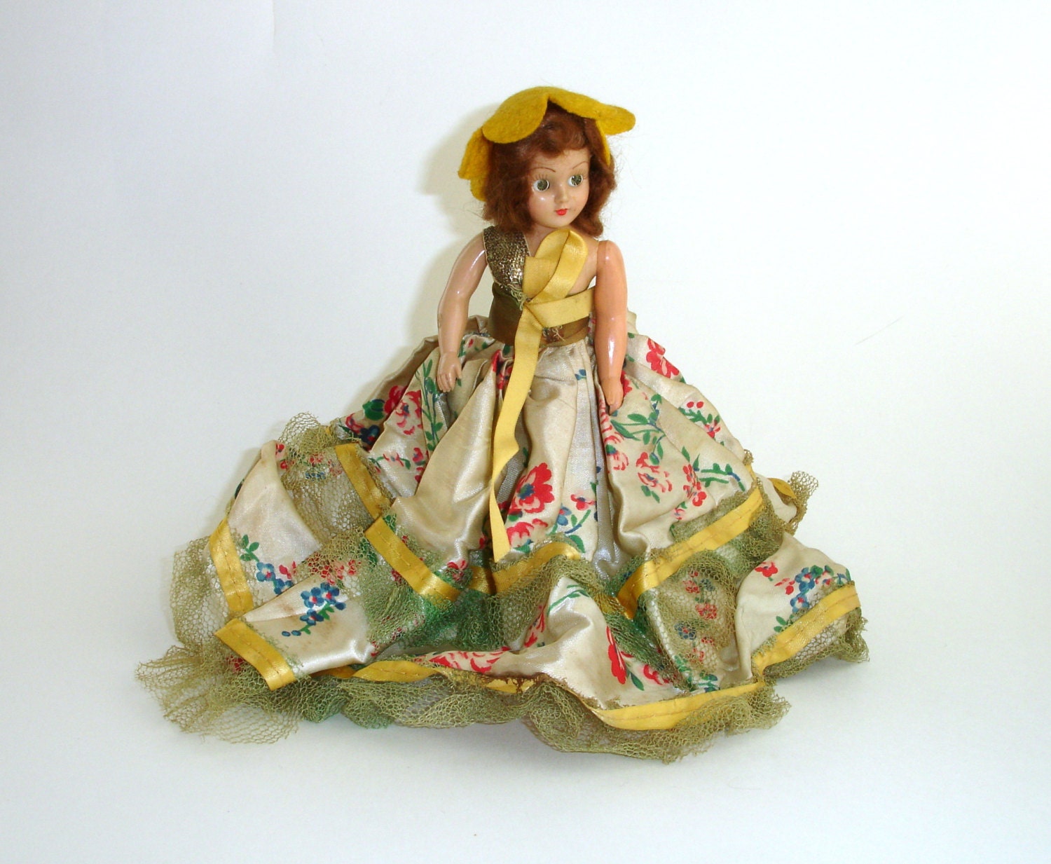 Vintage Duchess Doll 1948 Hard Plastic Doll Brown Hair