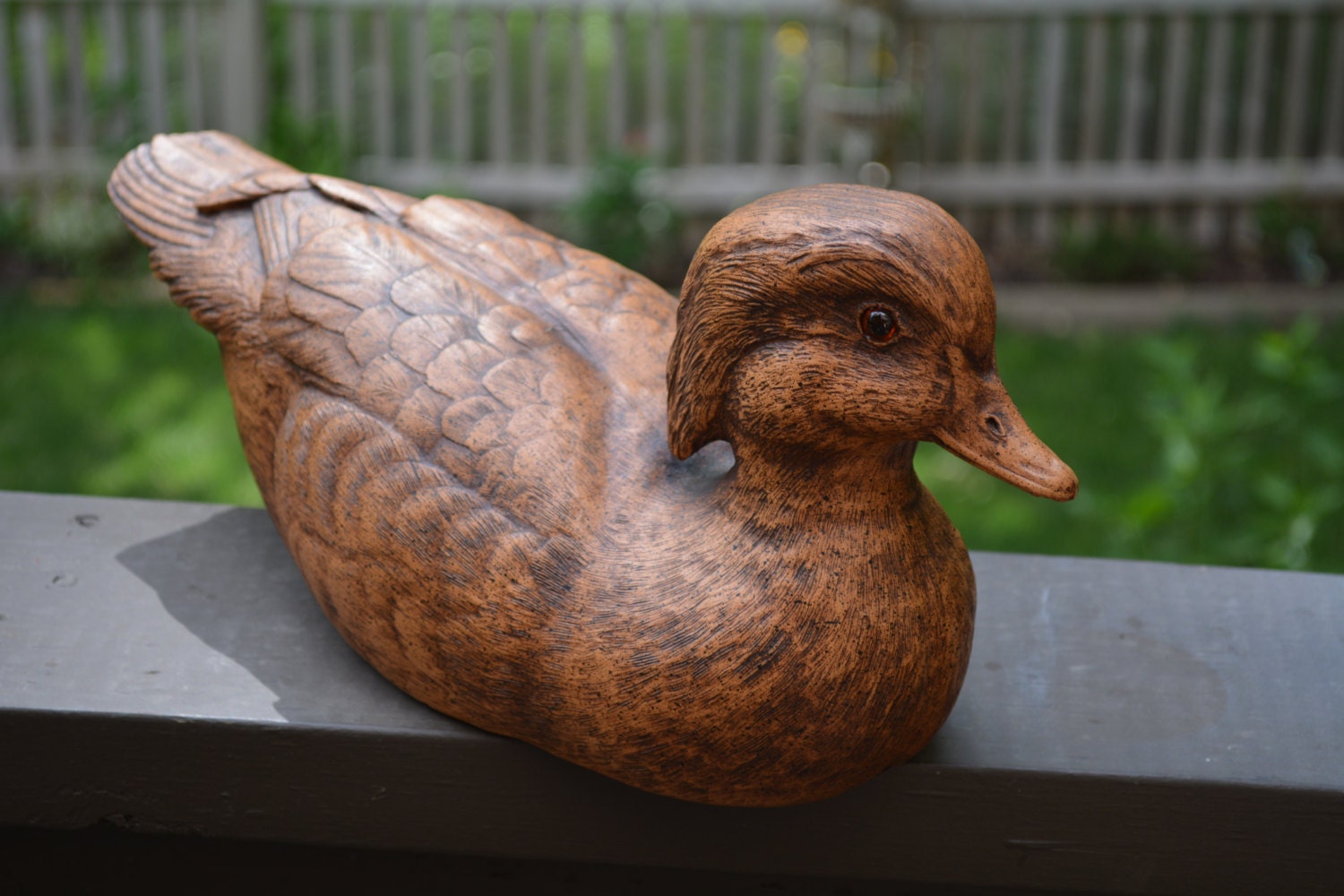 Duck Decoy Carl Huff Wood Duck Hand Carved Design Gifts